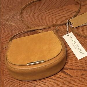 Madison West Crossbody Purse Mustard Brand New W/ Tags